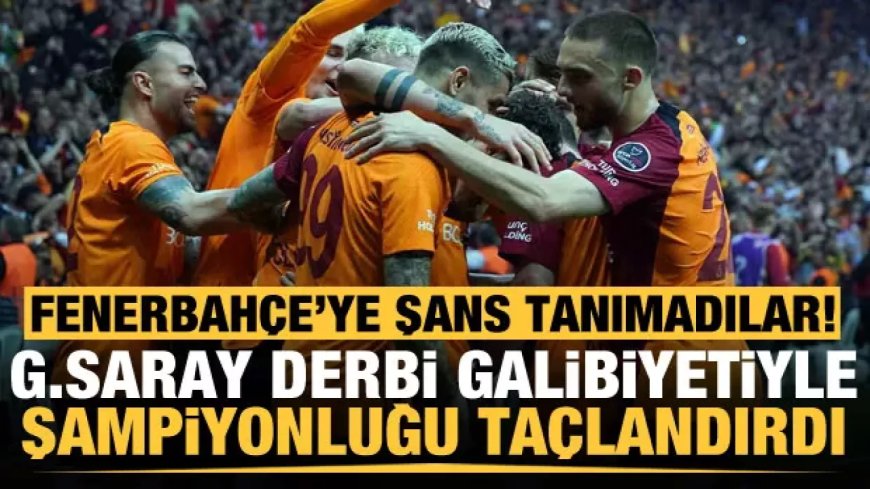Galatasaray Fenerbahçe derbisinde hem şapinyoluğu hem de derbi galibiyetini kutladı